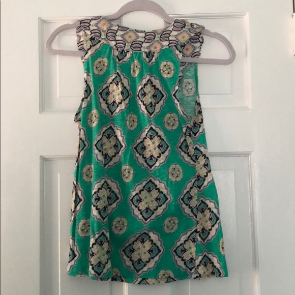 Floral, geometric patterned tank top - Picture 2 of 2